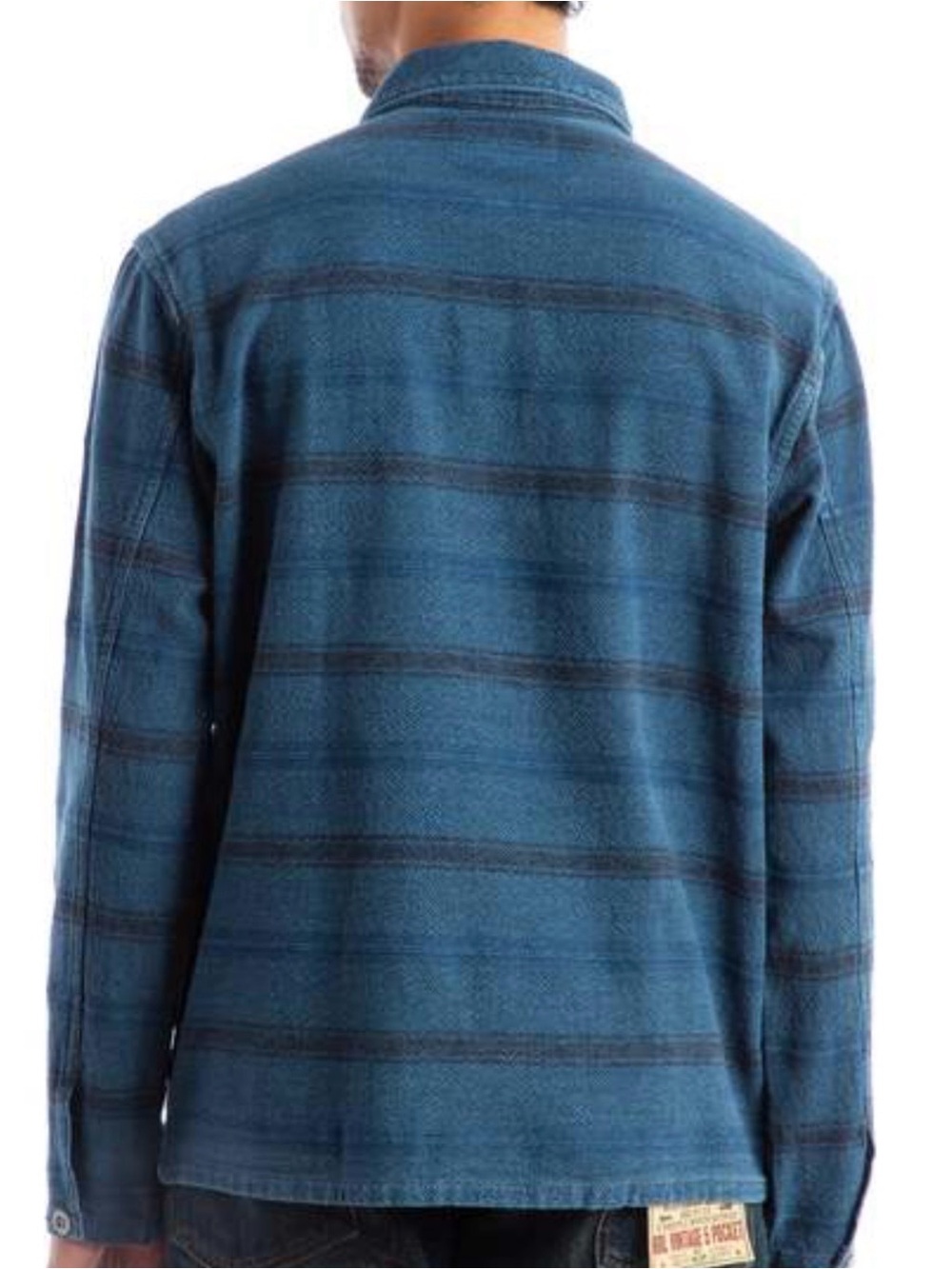 Ralph Lauren Double RL (RRL) Indigo Naval Military Shirt Jacket- Size XL - Picture 9 of 16